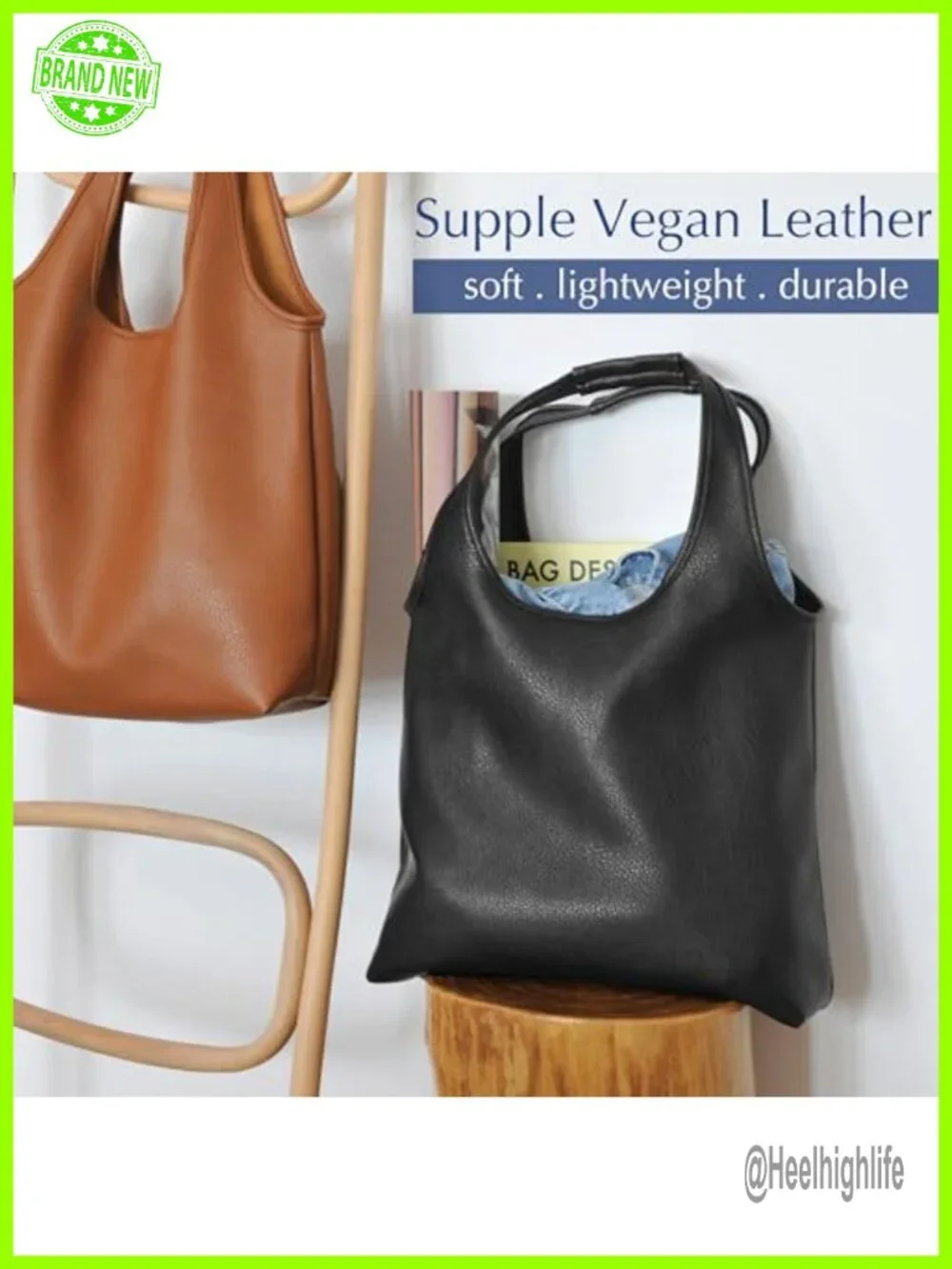 Oversized Slouchy Vegan Leather Hobo Bag Tote for Work Travel Shopping